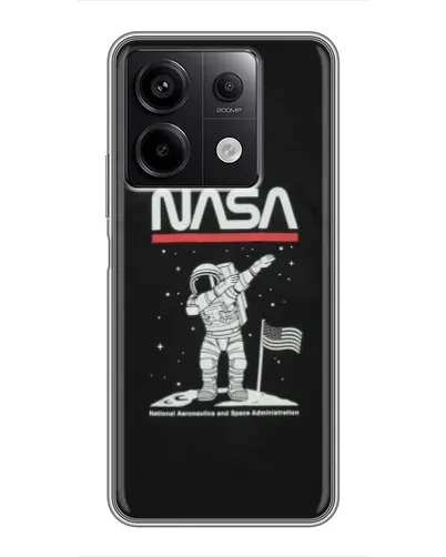 Чехол для Xiaomi Redmi Note 13 (5G) с картинкой «NASA — шагаем по Луне» Чехол для Xiaomi Redmi Note 13 (5G) с картинкой «NASA — шагаем по Луне»