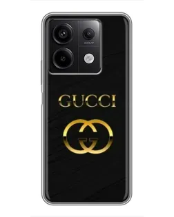 Чехол для Xiaomi Redmi Note 13 (5G) с картинкой «Золотой логотип Gucci» Чехол для Xiaomi Redmi Note 13 (5G) с картинкой «Золотой логотип Gucci»