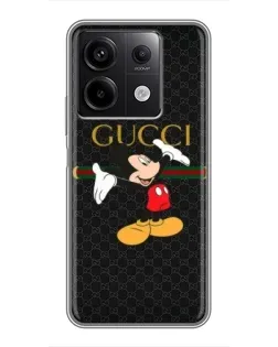 Чехол для Xiaomi Redmi Note 13 (5G) с картинкой «Микки Маус Gucci» Чехол для Xiaomi Redmi Note 13 (5G) с картинкой «Микки Маус Gucci»
