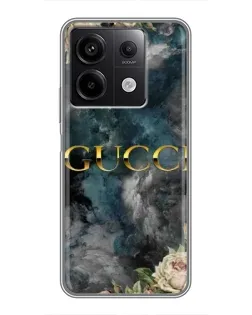 Чехол для Xiaomi Redmi Note 13 (5G) с картинкой «Абстрактные цветы Gucci» Чехол для Xiaomi Redmi Note 13 (5G) с картинкой «Абстрактные цветы Gucci»