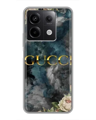 Чехол для Xiaomi Redmi Note 13 (5G) с картинкой «Абстрактные цветы Gucci» Чехол для Xiaomi Redmi Note 13 (5G) с картинкой «Абстрактные цветы Gucci»