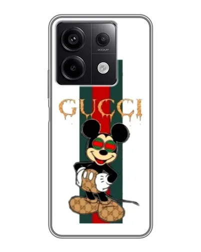 Чехол для Xiaomi Redmi Note 13 (5G) с картинкой «Микки Маус Gucci — полосы» Чехол для Xiaomi Redmi Note 13 (5G) с картинкой «Микки Маус Gucci — полосы»