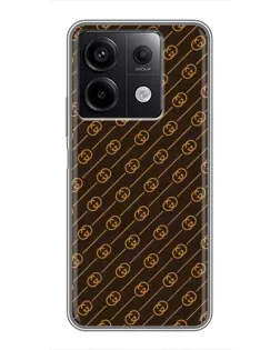 Чехол для Xiaomi Redmi Note 13 (5G) с картинкой «Gucci — золотые диагонали» Чехол для Xiaomi Redmi Note 13 (5G) с картинкой «Gucci — золотые диагонали»