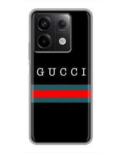 Чехол для Xiaomi Redmi Note 13 (5G) с картинкой «Gucci — красный пояс» Чехол для Xiaomi Redmi Note 13 (5G) с картинкой «Gucci — красный пояс»
