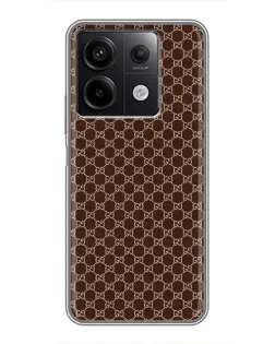 Чехол для Xiaomi Redmi Note 13 (5G) с картинкой «Gucci — шоколадная сетка» Чехол для Xiaomi Redmi Note 13 (5G) с картинкой «Gucci — шоколадная сетка»
