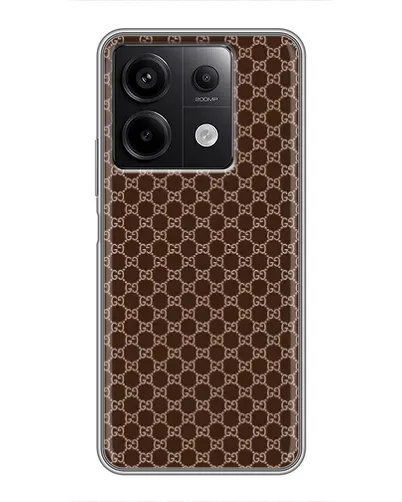 Чехол для Xiaomi Redmi Note 13 (5G) с картинкой «Gucci — шоколадная сетка» Чехол для Xiaomi Redmi Note 13 (5G) с картинкой «Gucci — шоколадная сетка»