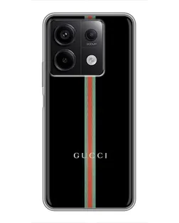 Чехол для Xiaomi Redmi Note 13 (5G) с картинкой «Gucci — строгая линия» Чехол для Xiaomi Redmi Note 13 (5G) с картинкой «Gucci — строгая линия»