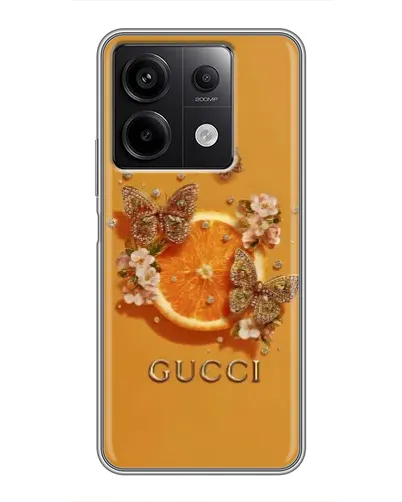 Чехол для Xiaomi Redmi Note 13 (5G) с картинкой «Gucci — золотые бабочки» Чехол для Xiaomi Redmi Note 13 (5G) с картинкой «Gucci — золотые бабочки»