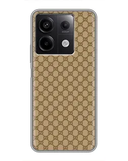 Чехол для Xiaomi Redmi Note 13 (5G) с картинкой «Gucci — классический беж» Чехол для Xiaomi Redmi Note 13 (5G) с картинкой «Gucci — классический беж»
