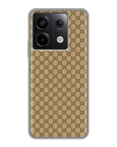 Чехол для Xiaomi Redmi Note 13 (5G) с картинкой «Gucci — классический беж» Чехол для Xiaomi Redmi Note 13 (5G) с картинкой «Gucci — классический беж»