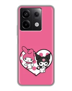 Чехол для Xiaomi Redmi Note 13 (5G) с картинкой «Kuromi и My Melody»