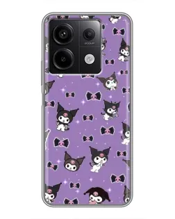 Чехол для Xiaomi Redmi Note 13 (5G) с картинкой «Kuromi — паттерн»