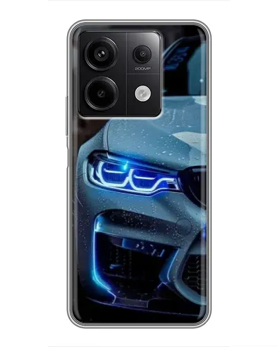 Чехол для Xiaomi Redmi Note 13 (5G) с картинкой «Взгляд BMW с синими фарами» Чехол для Xiaomi Redmi Note 13 (5G) с картинкой «Взгляд BMW с синими фарами»