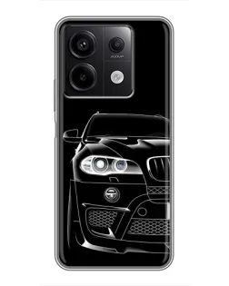 Чохол для Xiaomi Redmi Note 13 (5G) з картинкою «Темний силует BMW»