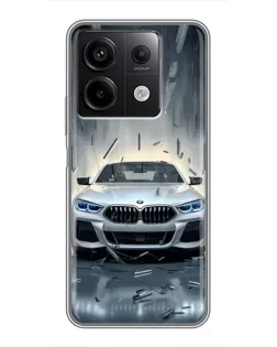Чохол для Xiaomi Redmi Note 13 (5G) з картинкою «BMW у світлі фар»