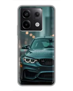 Чохол для Xiaomi Redmi Note 13 (5G) з картинкою «BMW у вогнях міста»