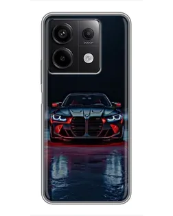 Чохол для Xiaomi Redmi Note 13 (5G) з картинкою «BMW на мокрій дорозі»