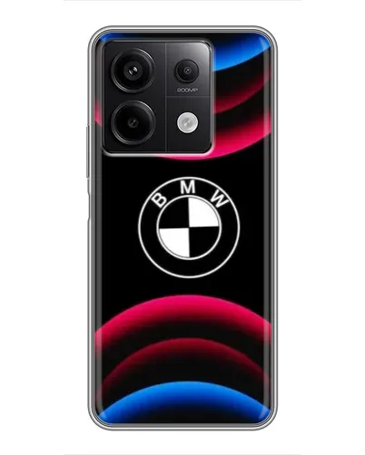 Чехол для Xiaomi Redmi Note 13 (5G) с картинкой «Логотип BMW и неоновые дуги» Чехол для Xiaomi Redmi Note 13 (5G) с картинкой «Логотип BMW и неоновые дуги»