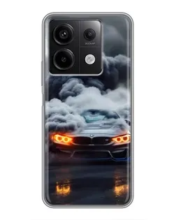 Чохол для Xiaomi Redmi Note 13 (5G) з картинкою «BMW у диму»