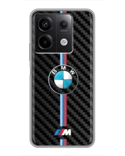 Чохол для Xiaomi Redmi Note 13 (5G) з картинкою «Емблема BMW та карбон»