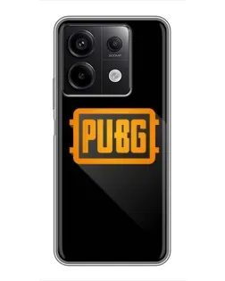 Чехол для Xiaomi Redmi Note 13 (5G) с картинкой «PUBG — рамка лого» Чехол для Xiaomi Redmi Note 13 (5G) с картинкой «PUBG — рамка лого»