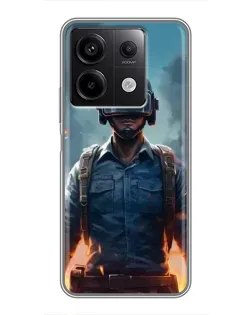 Чехол для Xiaomi Redmi Note 13 (5G) с картинкой «PUBG — реалистичный герой» Чехол для Xiaomi Redmi Note 13 (5G) с картинкой «PUBG — реалистичный герой»