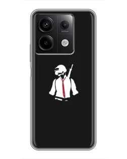 Чехол для Xiaomi Redmi Note 13 (5G) с картинкой «PUBG — силуэт воина» Чехол для Xiaomi Redmi Note 13 (5G) с картинкой «PUBG — силуэт воина»