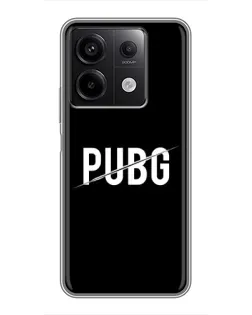 Чехол для Xiaomi Redmi Note 13 (5G) с картинкой «PUBG — белый логотип» Чехол для Xiaomi Redmi Note 13 (5G) с картинкой «PUBG — белый логотип»