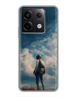 Чехол для Xiaomi Redmi Note 13 (5G) с картинкой «Герой PUBG на скале» Чехол для Xiaomi Redmi Note 13 (5G) с картинкой «Герой PUBG на скале»