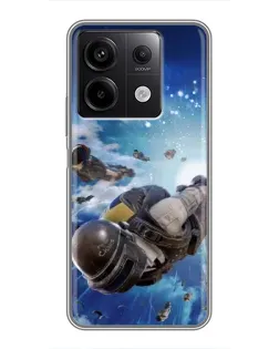 Чехол для Xiaomi Redmi Note 13 (5G) с картинкой «Десант PUBG — прыжок» Чехол для Xiaomi Redmi Note 13 (5G) с картинкой «Десант PUBG — прыжок»