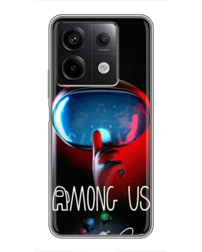 Чехол для Xiaomi Redmi Note 13 (5G) с картинкой «Красный импостер — макро» Чехол для Xiaomi Redmi Note 13 (5G) с картинкой «Красный импостер — макро»