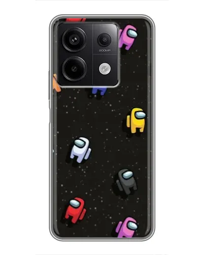 Чехол для Xiaomi Redmi Note 13 (5G) с картинкой «Космический паттерн Among Us» Чехол для Xiaomi Redmi Note 13 (5G) с картинкой «Космический паттерн Among Us»
