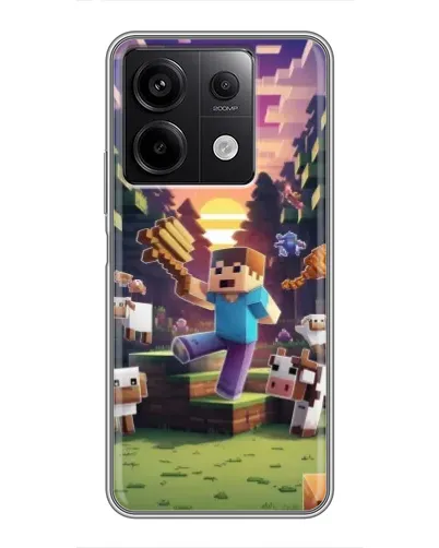 Чехол для Xiaomi Redmi Note 13 (5G) с картинкой «Стив на ферме»