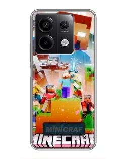 Чохол для Xiaomi Redmi Note 13 (5G) з картинкою «Minecraft герої гри» Чохол для Xiaomi Redmi Note 13 (5G) з картинкою «Minecraft герої гри»