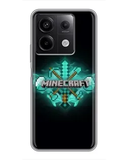Чехол для Xiaomi Redmi Note 13 (5G) с картинкой «Minecraft Diamond лого» Чехол для Xiaomi Redmi Note 13 (5G) с картинкой «Minecraft Diamond лого»