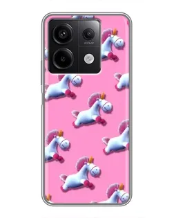 Чохол для Xiaomi Redmi Note 13 (5G) з картинкою «Єдинороги на рожевому»
