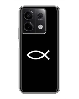 Чехол для Xiaomi Redmi Note 13 (5G) с картинкой «Символ рыбы Jesus» Чехол для Xiaomi Redmi Note 13 (5G) с картинкой «Символ рыбы Jesus»