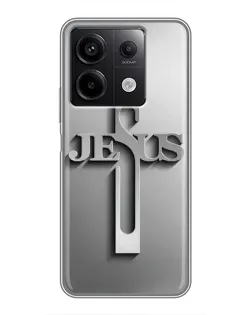 Чехол для Xiaomi Redmi Note 13 (5G) с картинкой «Металлический крест Jesus» Чехол для Xiaomi Redmi Note 13 (5G) с картинкой «Металлический крест Jesus»