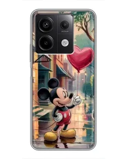Чохол для Xiaomi Redmi Note 13 (5G) з картинкою «Міккі та кулька-серце»