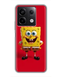 Чехол для Xiaomi Redmi Note 13 (5G) с картинкой «Спанч Боб на красном» Чехол для Xiaomi Redmi Note 13 (5G) с картинкой «Спанч Боб на красном»