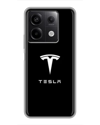 Чехол для Xiaomi Redmi Note 13 (5G) с картинкой «Tesla White Logo» Чехол для Xiaomi Redmi Note 13 (5G) с картинкой «Tesla White Logo»