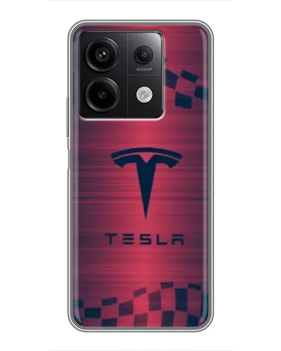 Чехол для Xiaomi Redmi Note 13 (5G) с картинкой «Тесла красный карбон» Чехол для Xiaomi Redmi Note 13 (5G) с картинкой «Тесла красный карбон»