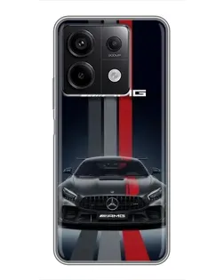 Чехол для Xiaomi Redmi Note 13 (5G) с картинкой «Mercedes — белый карбон» Чехол для Xiaomi Redmi Note 13 (5G) с картинкой «Mercedes — белый карбон»