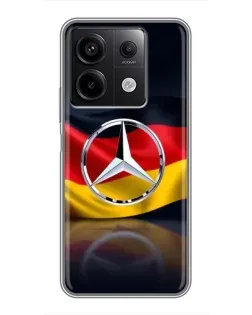Чехол для Xiaomi Redmi Note 13 (5G) с картинкой «Mercedes — флаг Германии» Чехол для Xiaomi Redmi Note 13 (5G) с картинкой «Mercedes — флаг Германии»