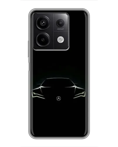 Чехол для Xiaomi Redmi Note 13 (5G) с картинкой «Mercedes — силуэт авто» Чехол для Xiaomi Redmi Note 13 (5G) с картинкой «Mercedes — силуэт авто»
