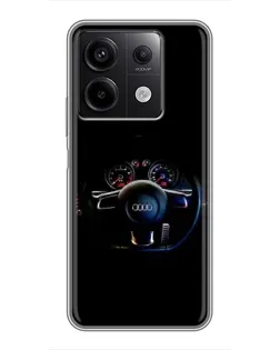 Чехол для Xiaomi Redmi Note 13 (5G) с картинкой «Салон Audi — руль» Чехол для Xiaomi Redmi Note 13 (5G) с картинкой «Салон Audi — руль»