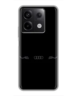 Чехол для Xiaomi Redmi Note 13 (5G) с картинкой «Audi — световой подпись»