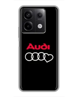 Чехол для Xiaomi Redmi Note 13 (5G) с картинкой «Логотип Audi Heart»