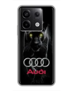 Чехол для Xiaomi Redmi Note 13 (5G) с картинкой «Пантера и Audi»