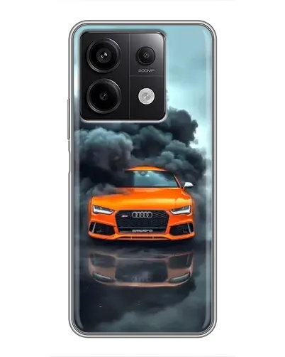 Чехол для Xiaomi Redmi Note 13 (5G) с картинкой «Audi в облаках дыма»